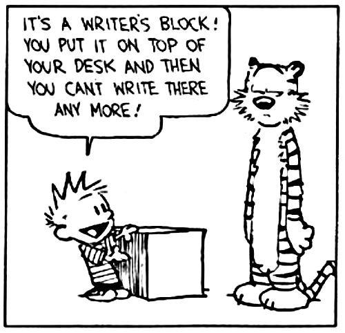 Calvin and hobbes writers block comic