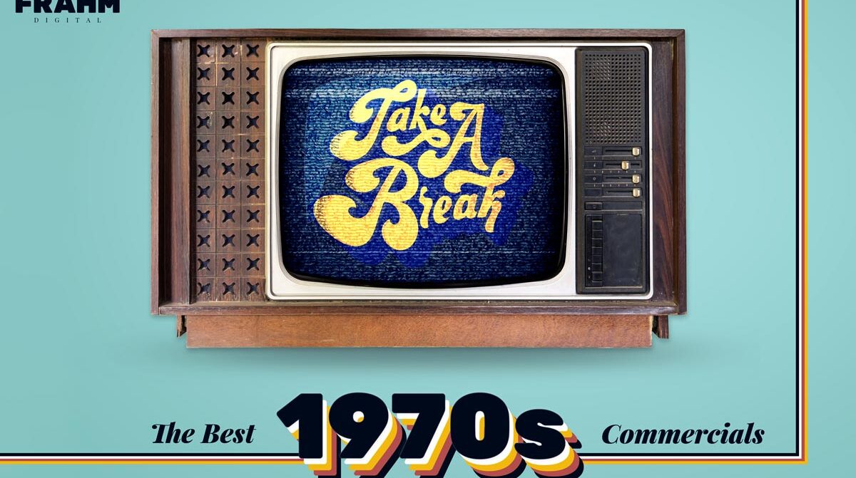 Tube TV with Break Message. Text reads: The Best 1970s Commercials