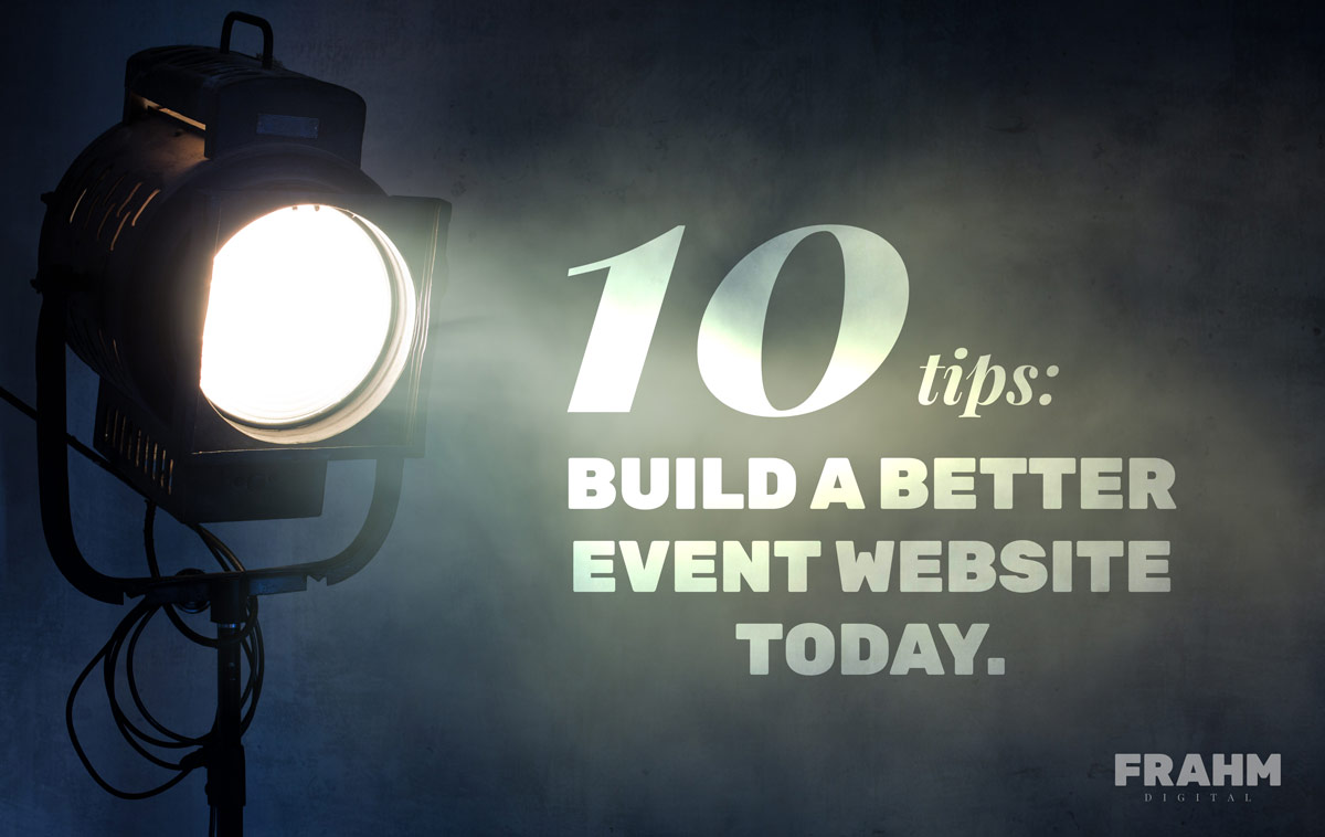 Event Web Design Tips Cover Image of a Can Spotlight