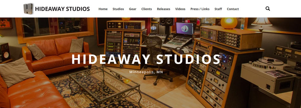 Hideaway Studios Minneapolis Website