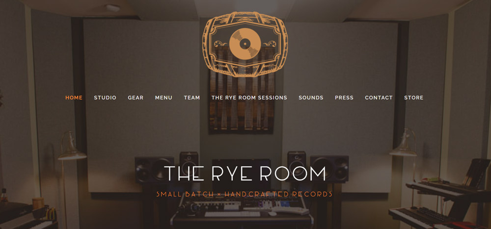 The Rye Room Recording Studio Website Example