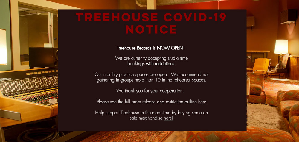 Treehouse Records Chicago Website Announcement