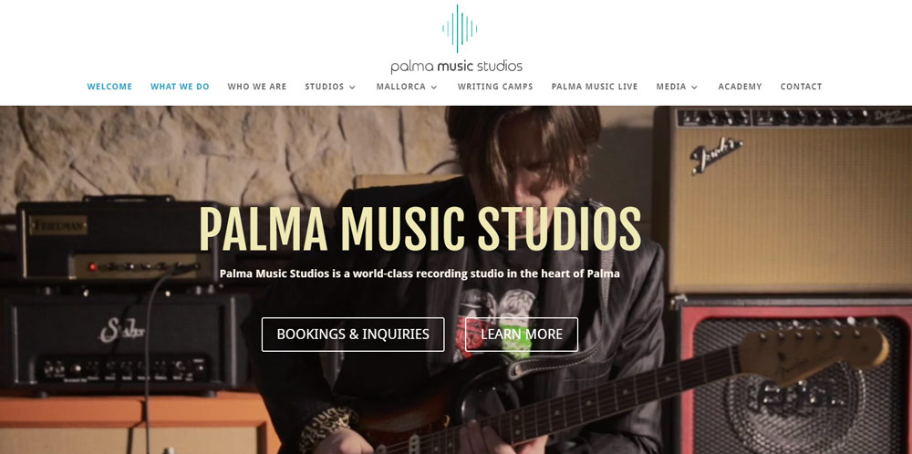 Palma Music Studios Website